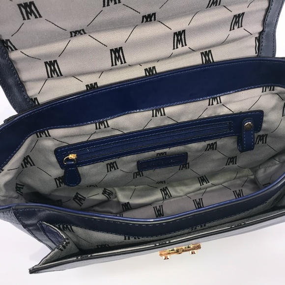 Antonio Melani Top Handle Satchel  Cobalt Blue - Picture 8 of 8